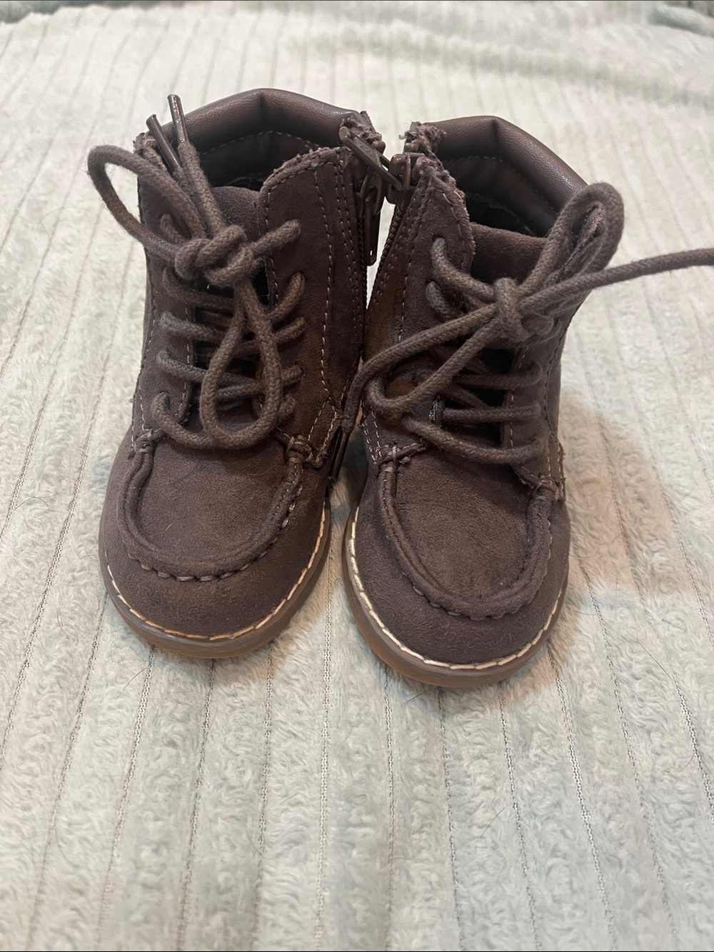 Toddler Brown Lace-Up Boots